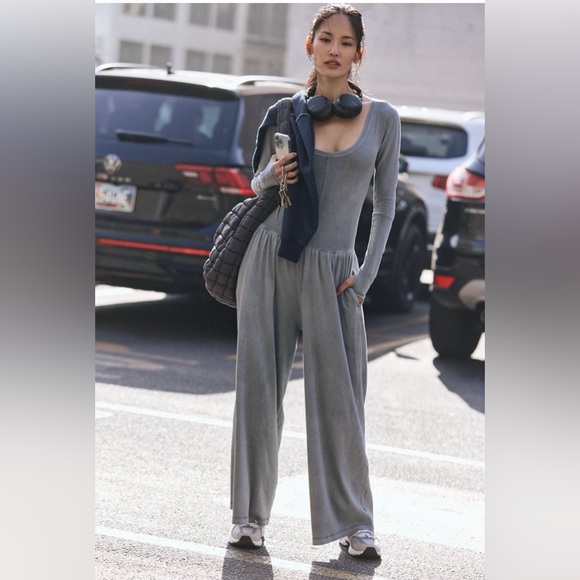 Free People Pants - Free People Movement Hot Shot Wide Leg Onesie